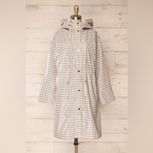 Plaid Hooded Raincoat